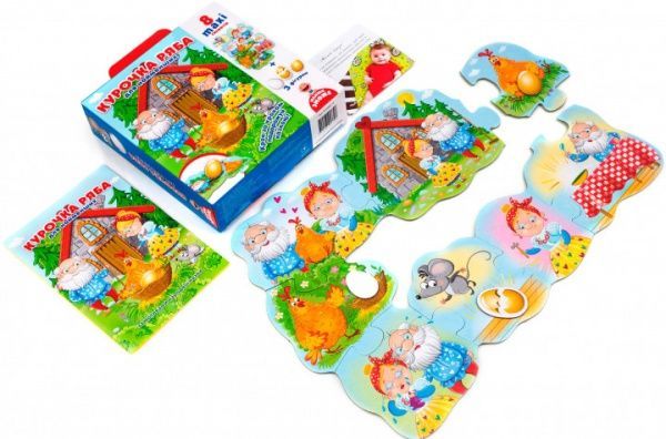 Игрушка-пазл Vladi Toys Курочка Ряба для самых маленьких VT2909-10