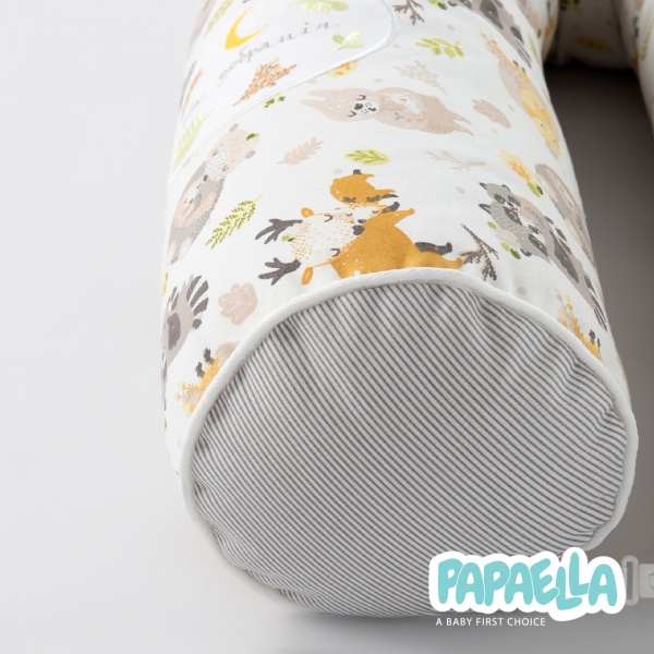 Бортик-валик захисний мультифункціональний Обіймашки 2 шт. Papaella різнокольоровий 