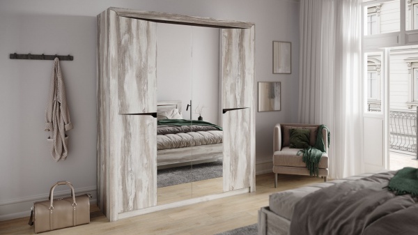 Шафа з дзеркалом Світ Меблів 4ДЗ Соломія юкон 