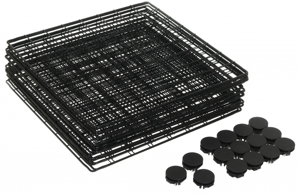 Стеллаж проволочный куб metal сubes storage 6 полки 1105х750х370 мм черный