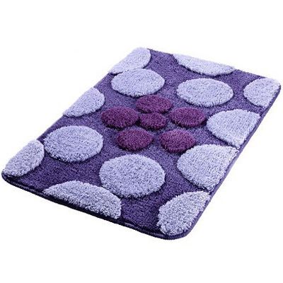 Коврик для ванной Dots 50x80 см фиолетовый
