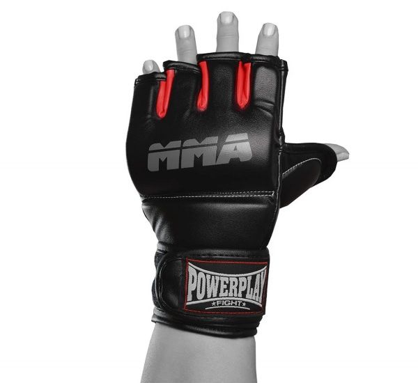 Перчатки для MMA PowerPlay р. L/XL PP_3053 черный с красным