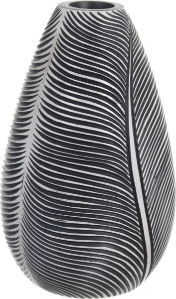 Ваза полирезиновая серая Дарк 19х19х30 см