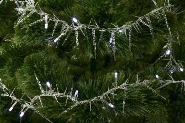 Электрогирлянда линейная Сосульки белые ICLD30-W встроенный светодиод (LED) 30 ламп 1,8 м