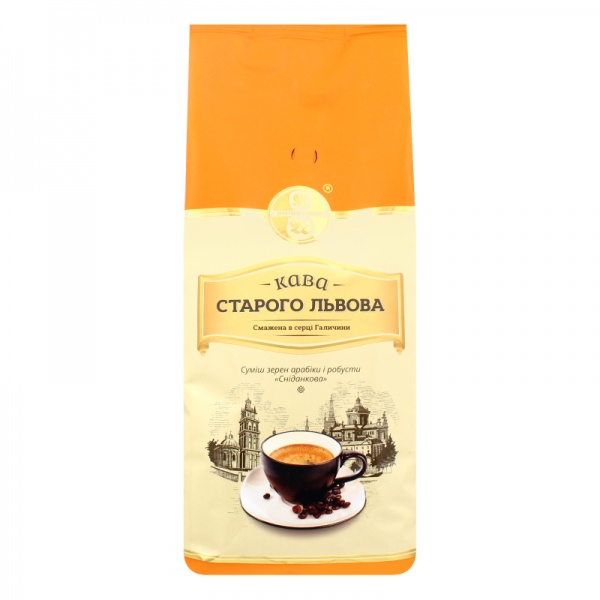 Кава в зернах Віденська кава Сніданкова Старого Львова 1000 г 
