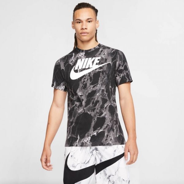 Футболка Nike M NK TEE FRAN SWOOSH AOP CD1282-010 M чорний