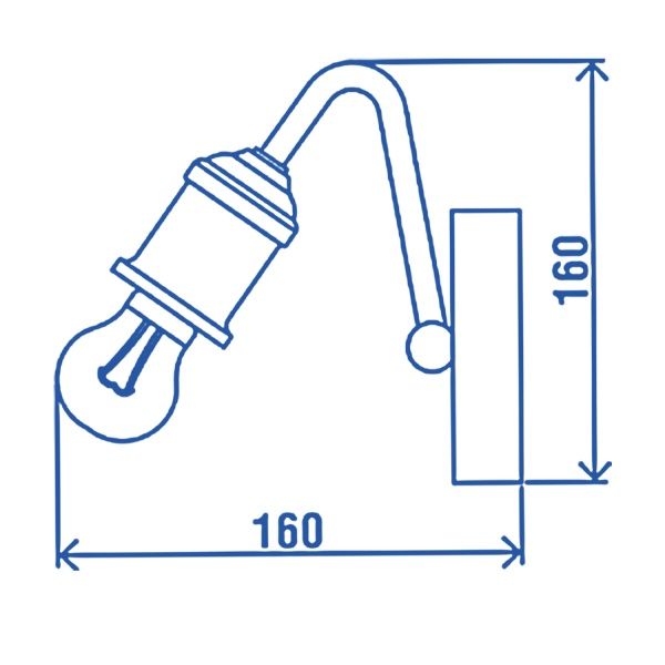 Бра Victoria Lighting 1x60 Вт E27 золото Noir/AP1 gold 