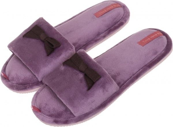 Тапки домашние Twins HS-VL велюровые с бантом р. 36 - 37 лиловый 
