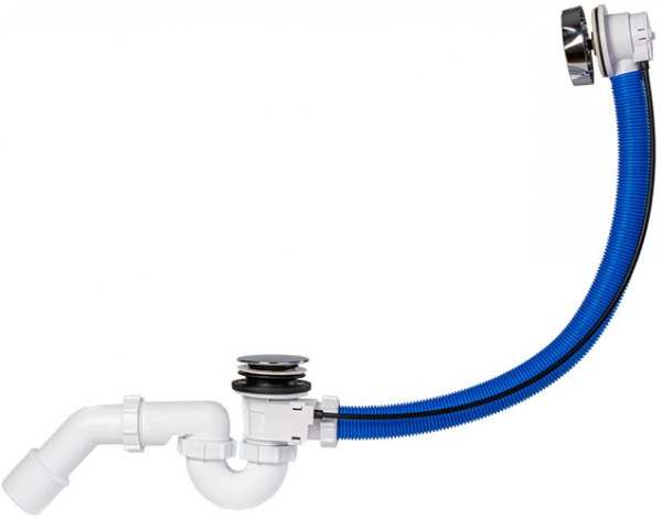 Сифон для ванны Styron STY-536 з переливом 53 см автомат