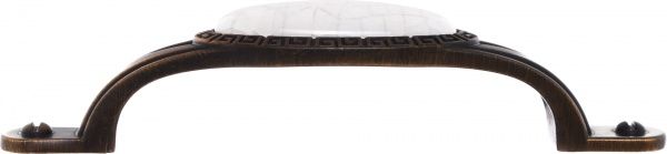 Меблева ручка DF 65 G4A/12 96 мм білий/антична бронза DC