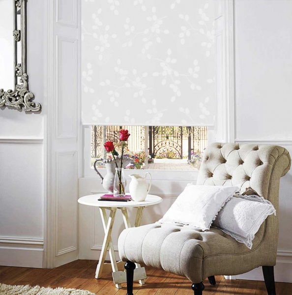 Ролета мини Rollotex с фиксацией на струне Verbena 61x150 см белая 