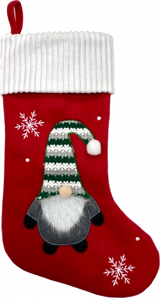 Чобіток декоративний La Nuit Дід Мороз 39x27 см червоний 