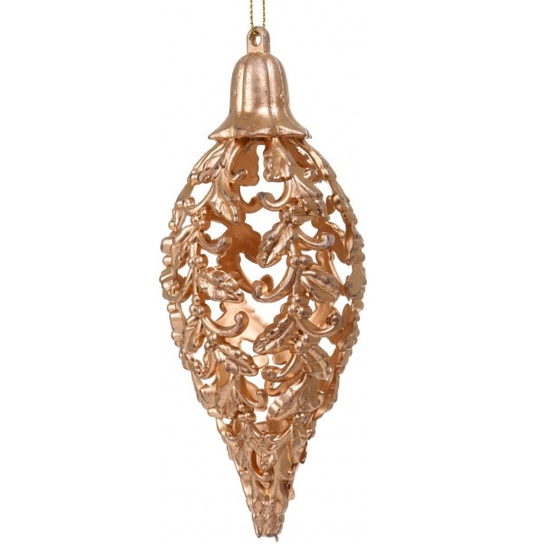 Декоративна підвіска Бурулька 5x15 см золотий NY21041