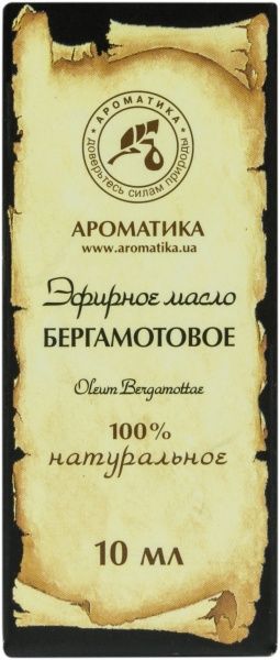 Эфирное масло Ароматика Бергамотова 10 мл 