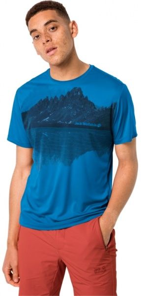Футболка Jack Wolfskin PEAK GRAPHIC T M 1807181-1152 S синій
