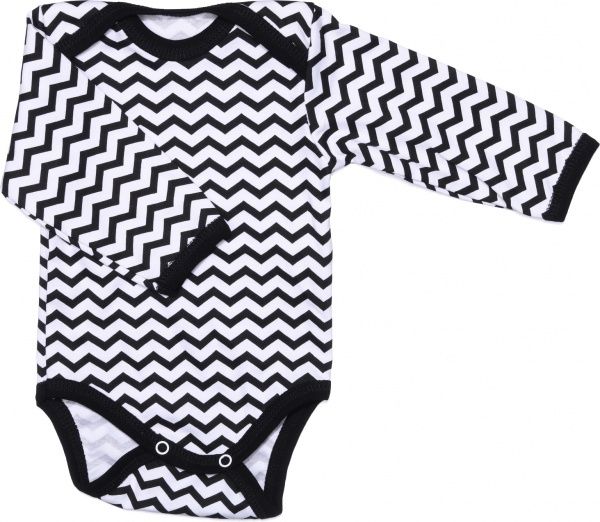 Боди детское Bambinelli зигзаг р.80 черно-белый 