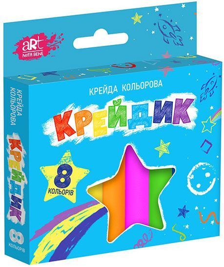 Набір крейди Nota Bene ART Крейдик тонка 8 кольорів (60)