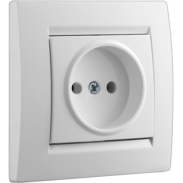 Розетка Underprice 706-0202-121B без заземлення біла