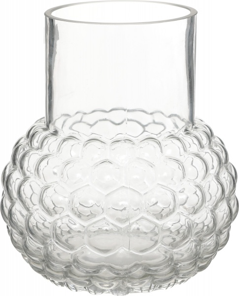 Ваза стеклянная Bubbles 20 см прозрачная 