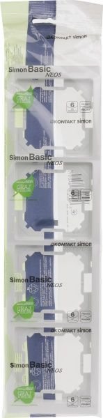 Рамка четырехместная Simon Basic Neos универсальная белый BMRC4/11