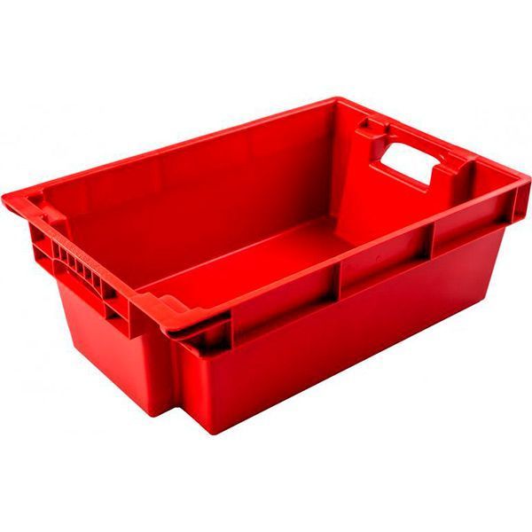 Ящик Пласт-Бокс поворотний 180 суцільний червоний