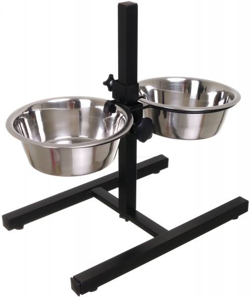 Набір мисок Koopman для тварин на підставці 2 шт. 1,8л метал A12650040