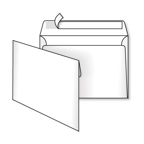 Конверт С6 114х162 білий 0+0 10 шт.