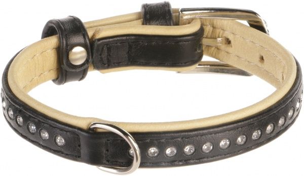 Нашийник Collar Brilliance зі стразами чорний 1,5х17-27 см 38721