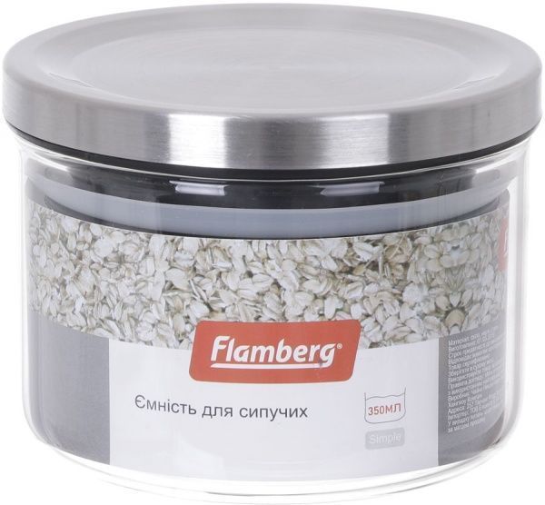 Банка для сипучих Simple 350 мл 10,5x8,1 см Flamberg