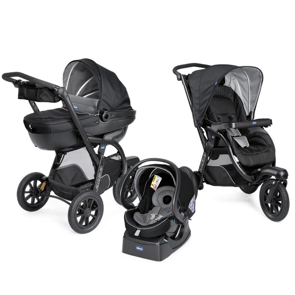 Коляска 3 в 1 Chicco Trio Activ3 Top черная (79270.51) 