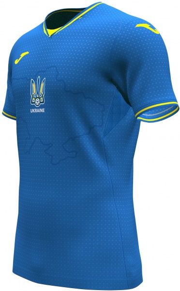 Футболка формы сборной Украины 2021 Joma FED. FUTBOL UCRANIA SHORT SLEEVE T-SHIRT AT102404A709 р. 2XL синий