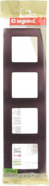 Рамка четырехместная Legrand Etika универсальная сливовый 672564