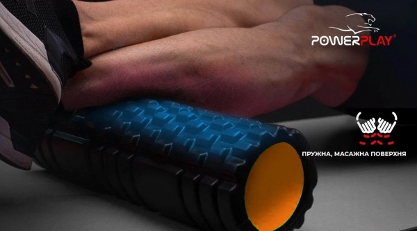 Роликовий масажер PowerPlay 4025 чорно-помаранчевий