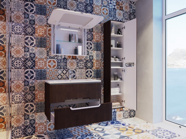 Дзеркальна шафа ЮВЕНТА Prato PrM-80 біла