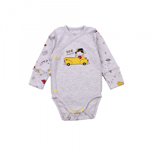 Боди для мальчика Фламинго р.56 меланж 146-009 