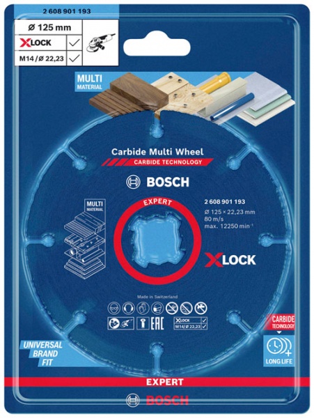 Диск відрізний Bosch по дереву до КШМ X-LOCK Carbide 125x22,23 мм 2608901193