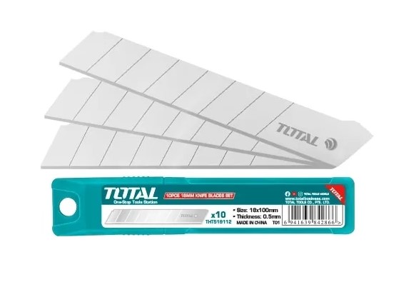 Лезо для ножів Total 18 мм 10 шт. THT519112