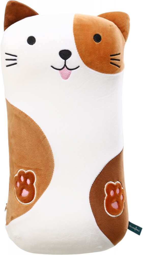 Подушка-іграшка HW Котик 43х22см біло-коричневий BMPMIX0708/ cushion