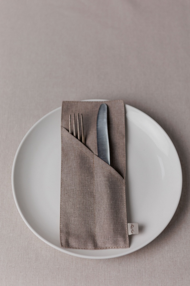 Чехол для приборов La Nuit Шанталь 10x24 см коричневый