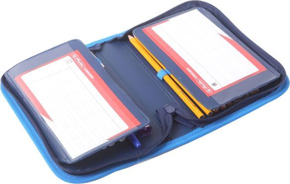 Пенал 31 предмет Cubes Blue 50021031 Herlitz блакитний