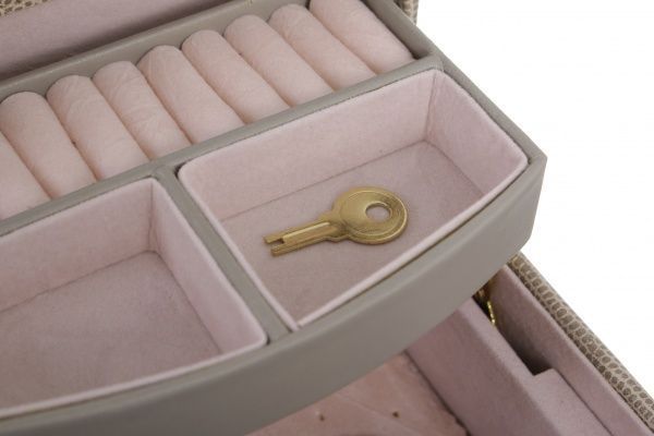 Шкатулка для украшений 16х13,5х12 см серая