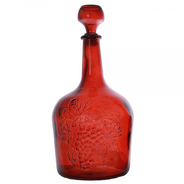 Пляшка з кришкою Фуфир 3 л червона GlassGo