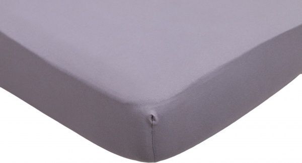 Простирадло на резинці трикотажне 90x200 см світло-сірий Home Line 