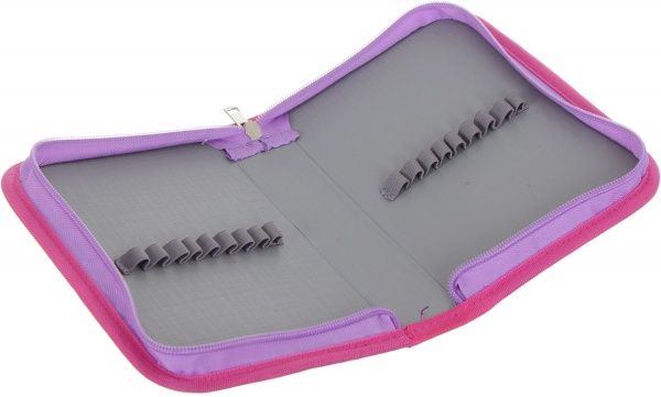 Пенал школьный на замке 21x13,5x4 см Девочка разноцветный