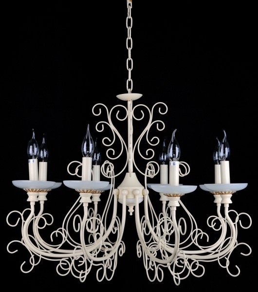 Люстра подвесная Victoria Lighting 8xE14 слоновая кость Arianna/SP8 Ivory 