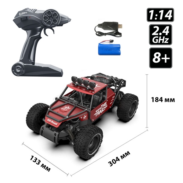Автомобиль на р/у Sulong Toys OFF-ROAD CRAWLER RACE red 1:14
