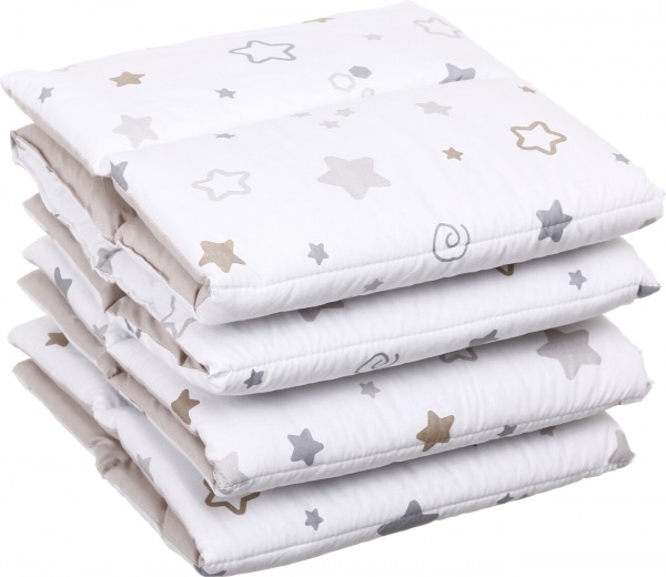 Защита на детскую кровать Little stars beige\grey 3 части Baby Veres бежевый 301.18 