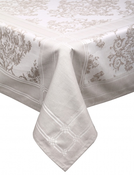 Скатерть Porto 150x250 см белый с бежевым Sous Dias 