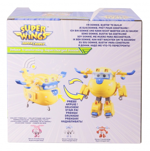 Іграшка-трансформер Super Wings Supercharge Lights&Sounds Donnie Донні світло звук EU740432 