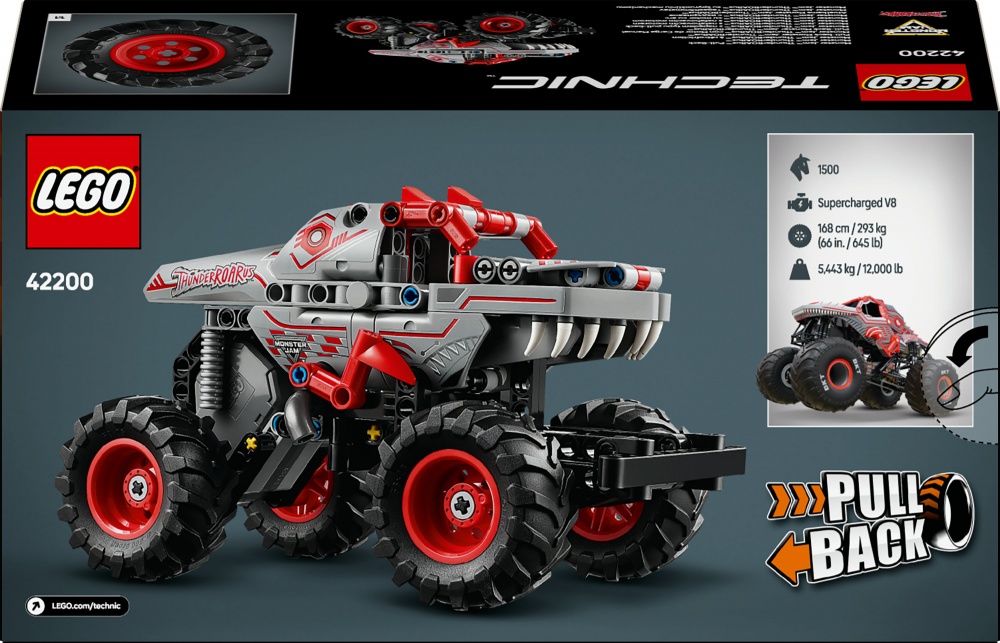 Конструктор LEGO Technic Monster Jam™ ThunderROARus™ с инерционным двигателем 42200